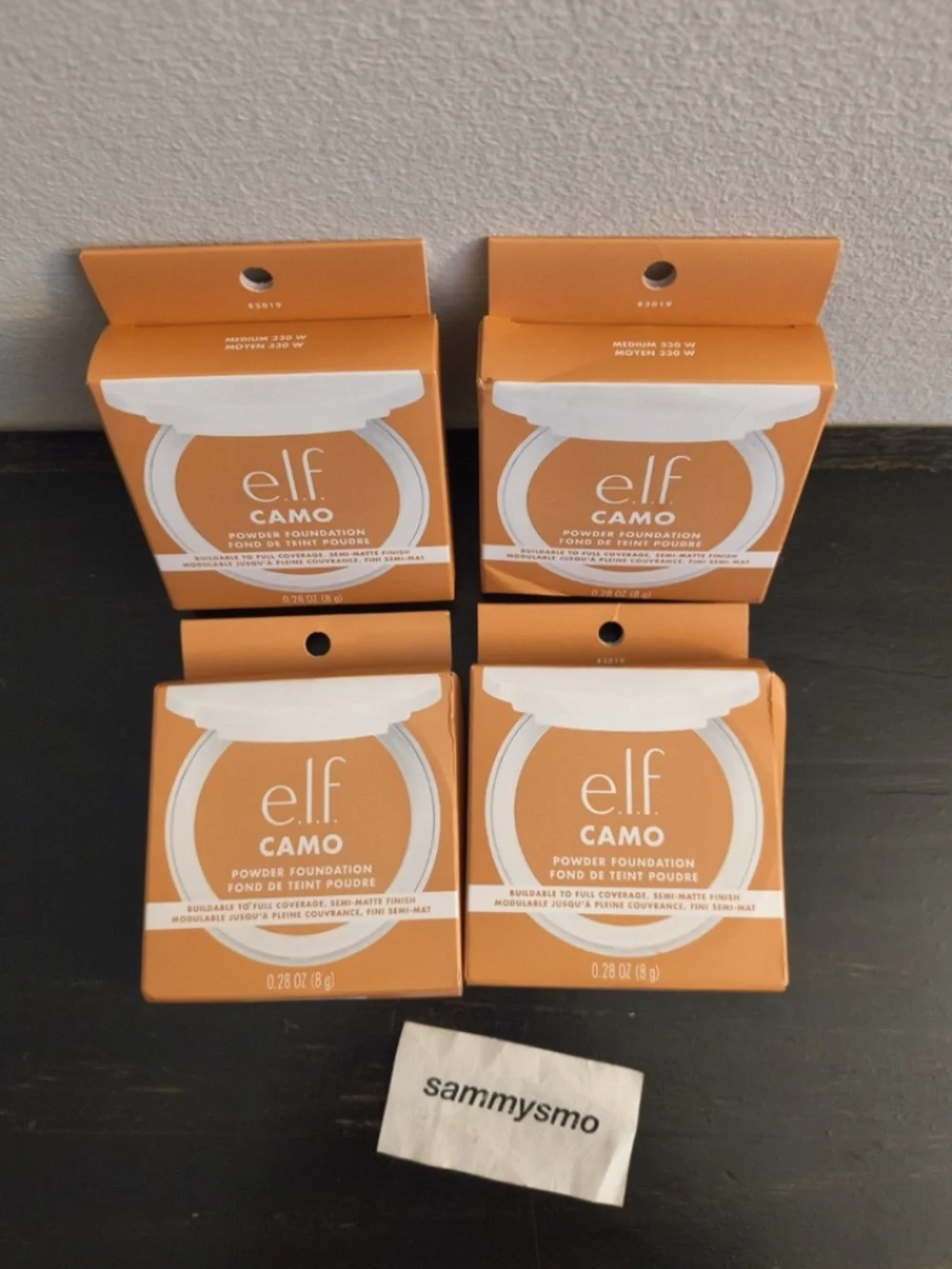E.L.F. elf CAMO Powder Foundation semi matte finish, Medium 330 W x4